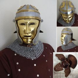 roman metal face mask