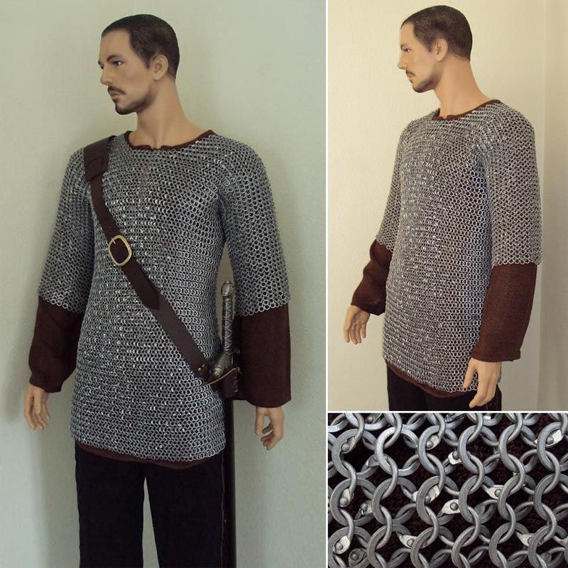 Larp Riveted Aluminium Chainmail - Short Sleeve - LARP Warriors